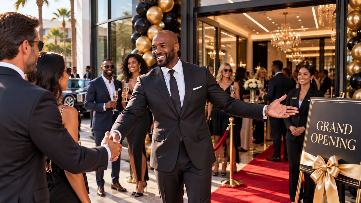 Winners celebrating the opening of a new business together
